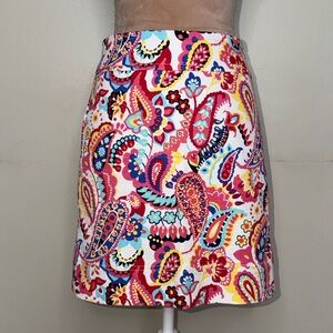 Talbots Petites Women’s Colorful Paisley Skirt